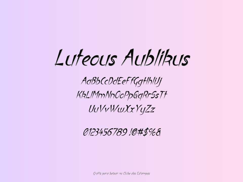 Fonte Luteous Aublikus Grátis Para Baixar
