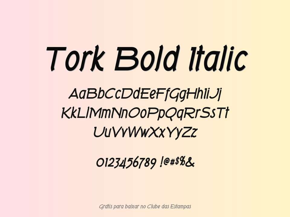 Fonte Tork Bold Italic Grátis Para Baixar