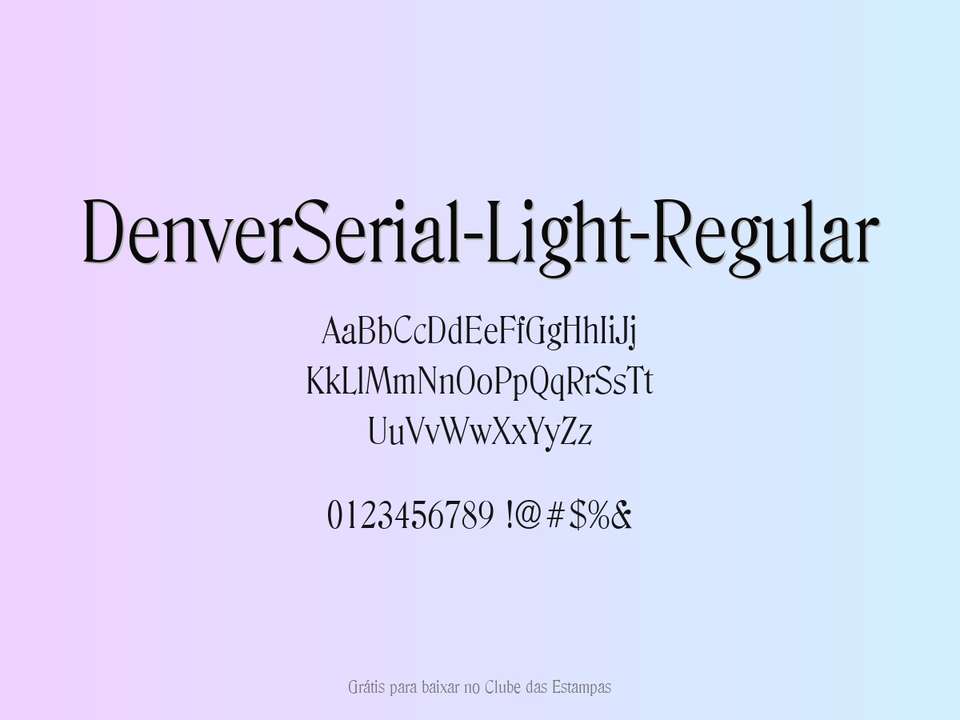 Fonte Denverserial Light Regular Grátis Para Baixar