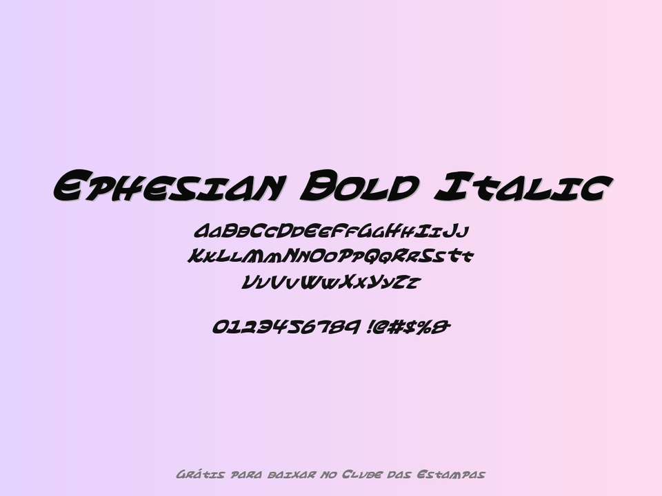 Fonte Ephesian Bold Italic Grátis Para Baixar