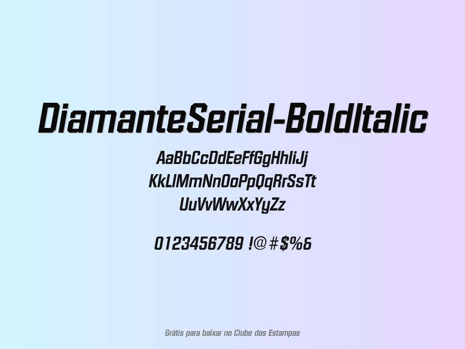 Fonte Diamanteserial Bolditalic Grátis Para Baixar