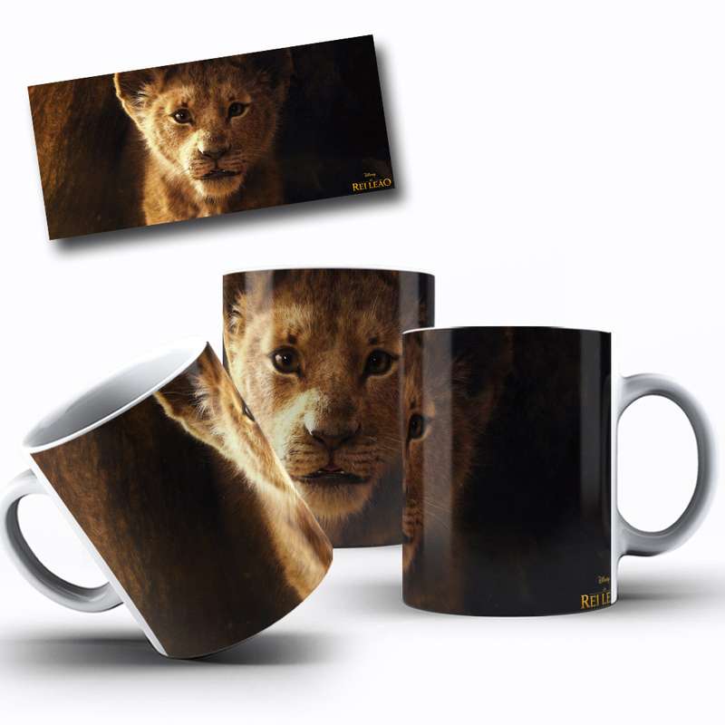 Arte Para Caneca Rei Leão Leão Bebê Realista 16