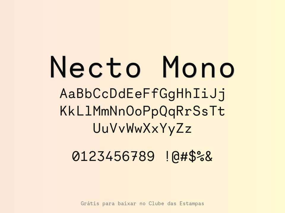 Fonte Necto Mono Grátis Para Baixar