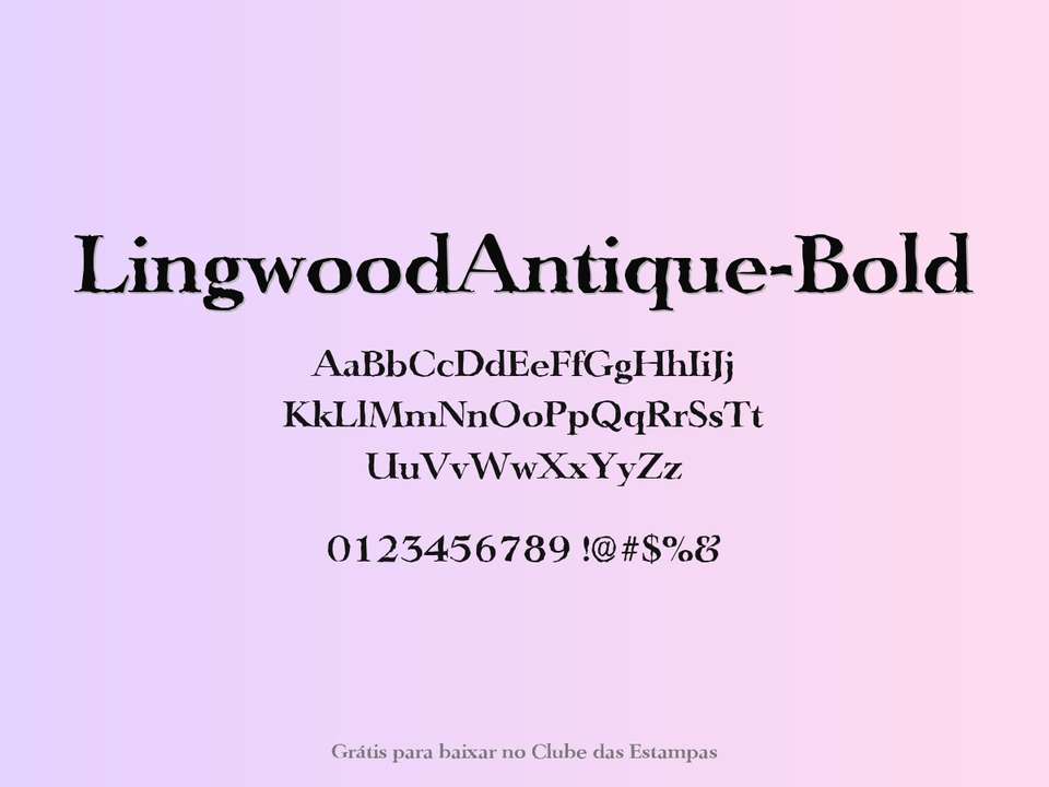 Fonte Lingwoodantique Bold Grátis Para Baixar