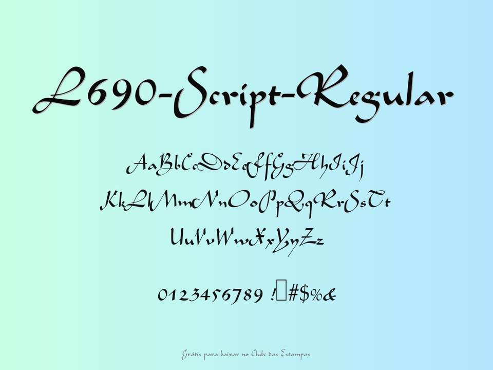 Fonte L690 Script Regular Grátis Para Baixar