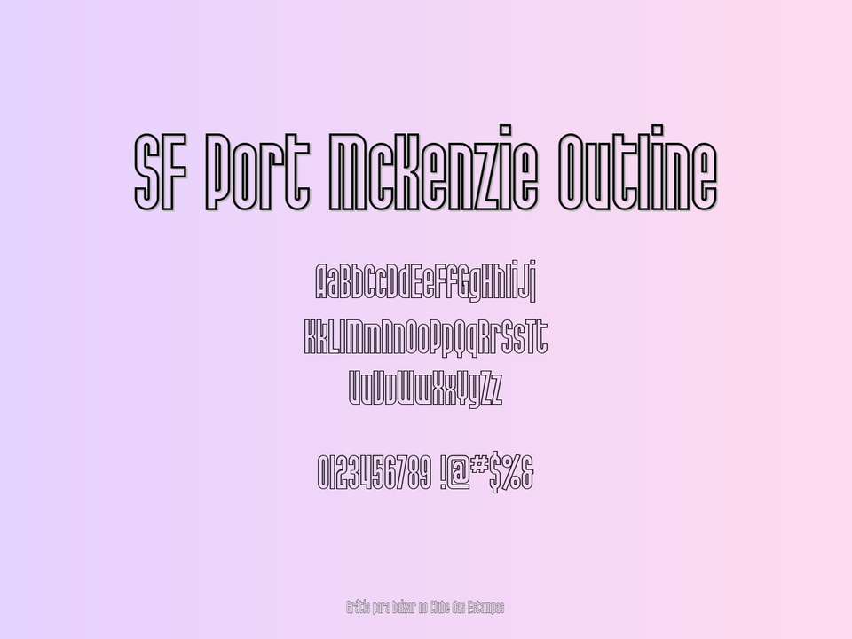Fonte Sf Port Mckenzie Outline Grátis Para Baixar