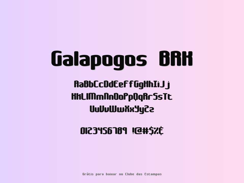 Fonte Galapogos Brk Grátis Para Baixar