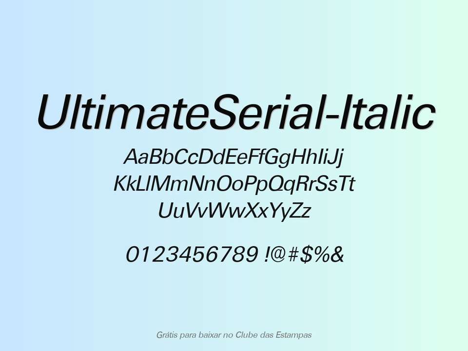 Fonte Ultimateserial Italic Grátis Para Baixar