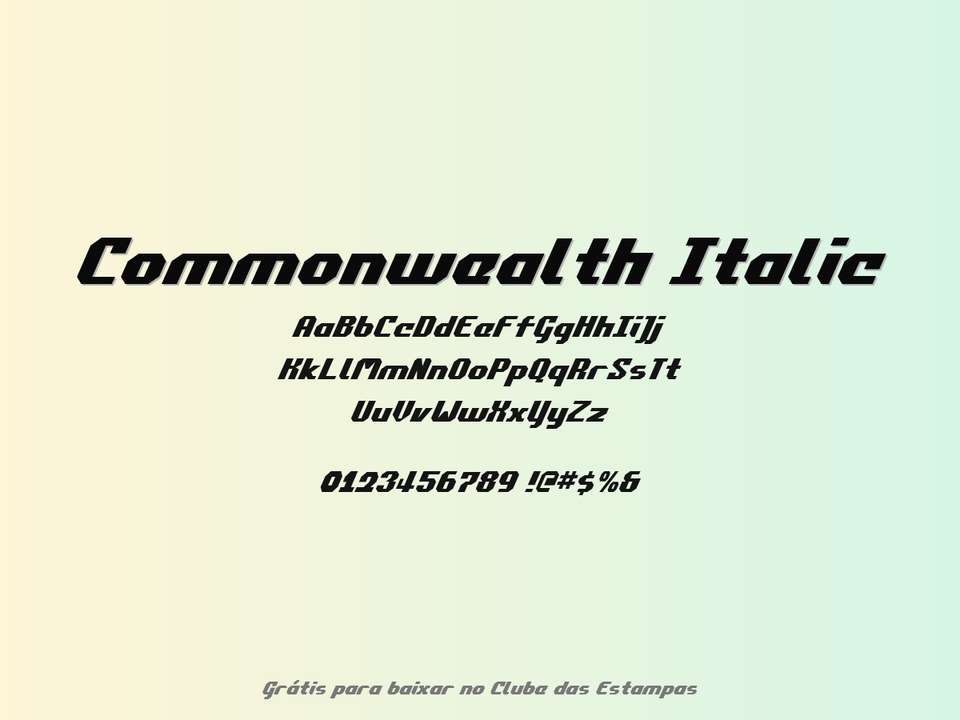 Fonte Commonwealth Italic Grátis Para Baixar