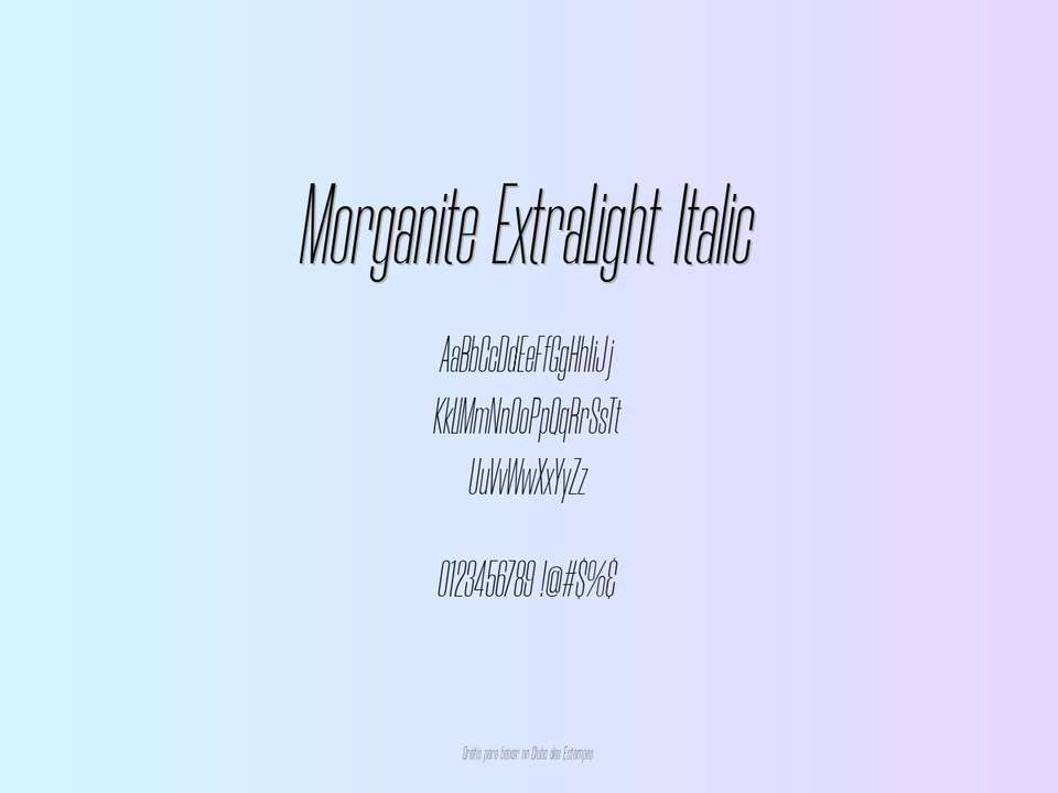Fonte Morganite Extralight Italic Grátis Para Baixar