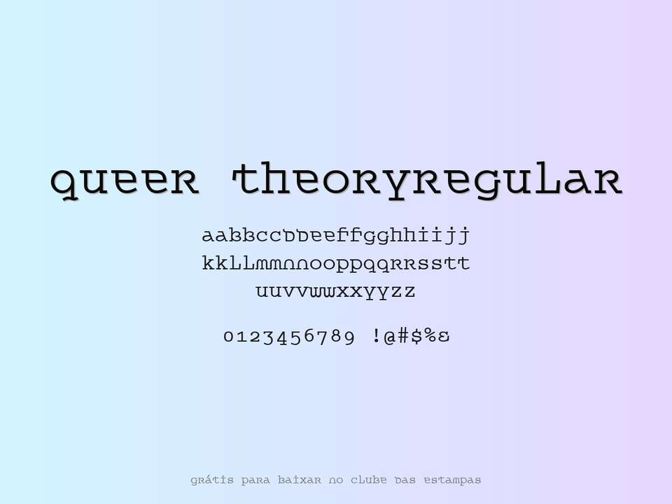 Fonte Queer Theoryregular Grátis Para Baixar