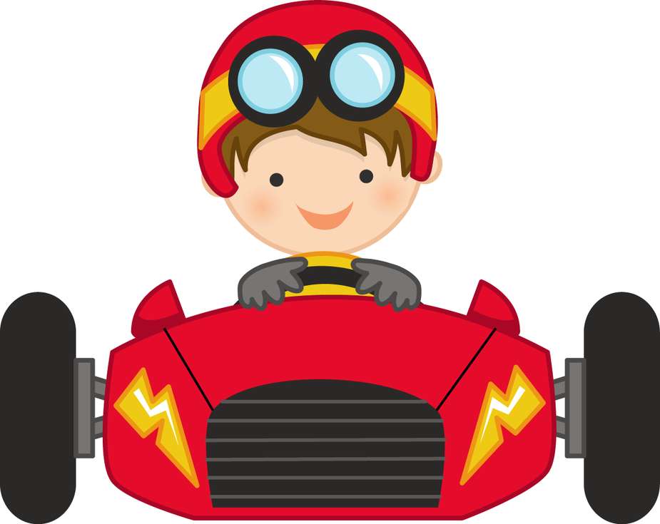 Criança Piloto Em Carrinho Vermelho Veículos Png Grátis Para Baixar