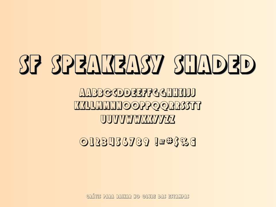 Fonte Sf Speakeasy Shaded Grátis Para Baixar