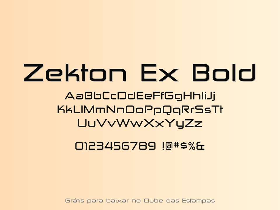 Fonte Zekton Ex Bold Grátis Para Baixar
