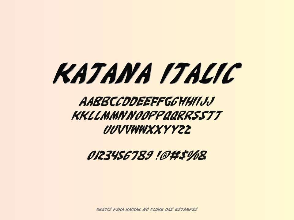 Fonte Katana Italic Grátis Para Baixar
