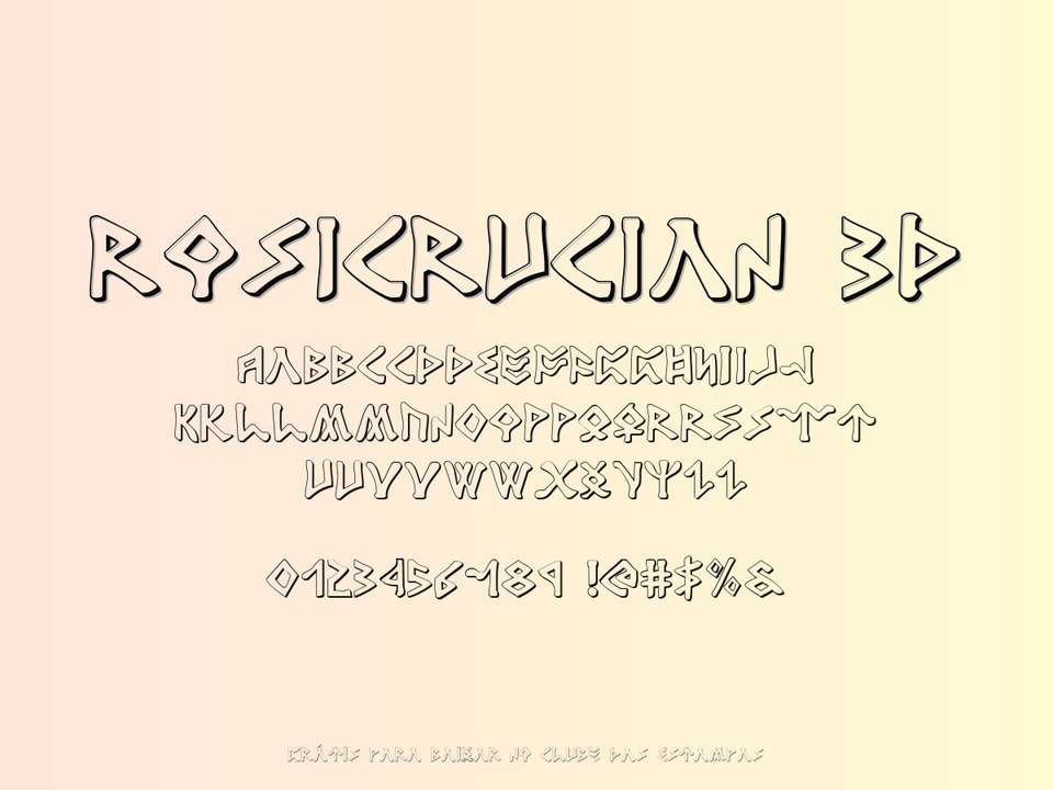 Fonte Rosicrucian 3d Grátis Para Baixar