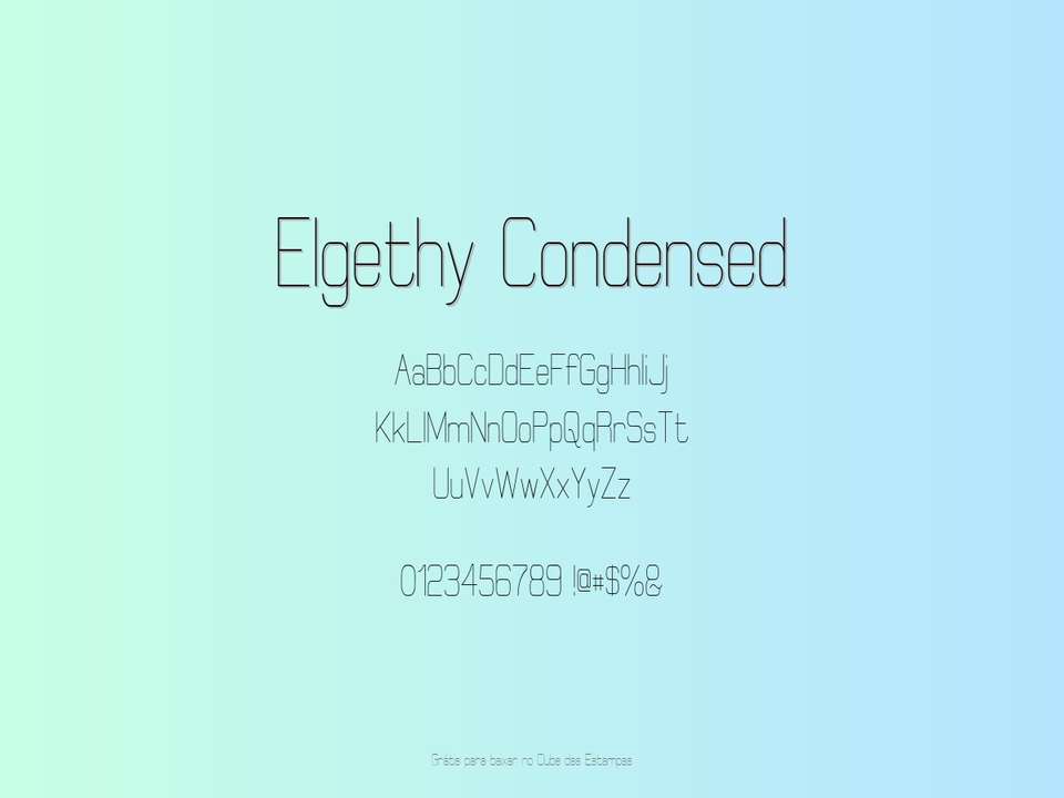 Fonte Elgethy Condensed Grátis Para Baixar