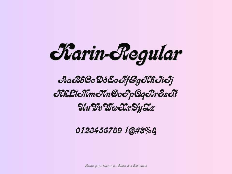 Fonte Karin Regular Grátis Para Baixar