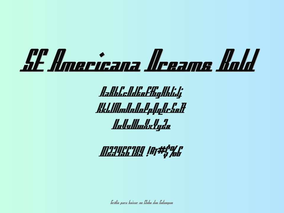 Fonte Sf Americana Dreams Bold Grátis Para Baixar