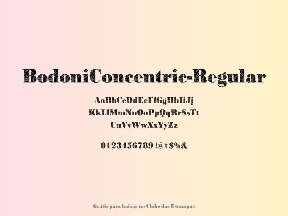 Fonte Bodoniconcentric Regular Grátis Para Baixar
