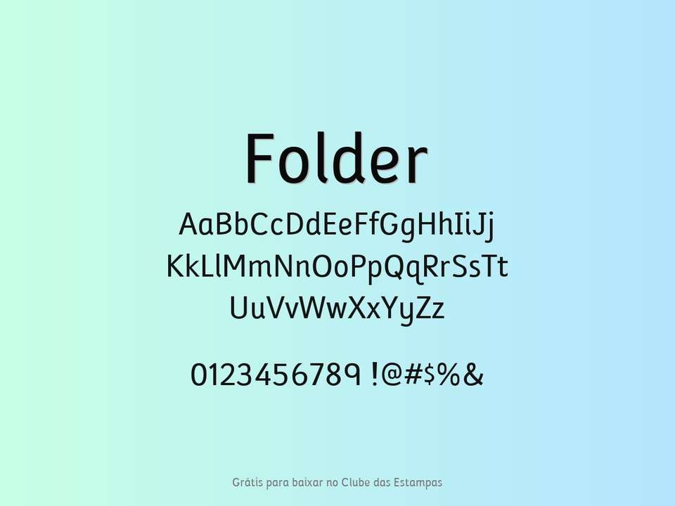 Fonte Folder Grátis Para Baixar
