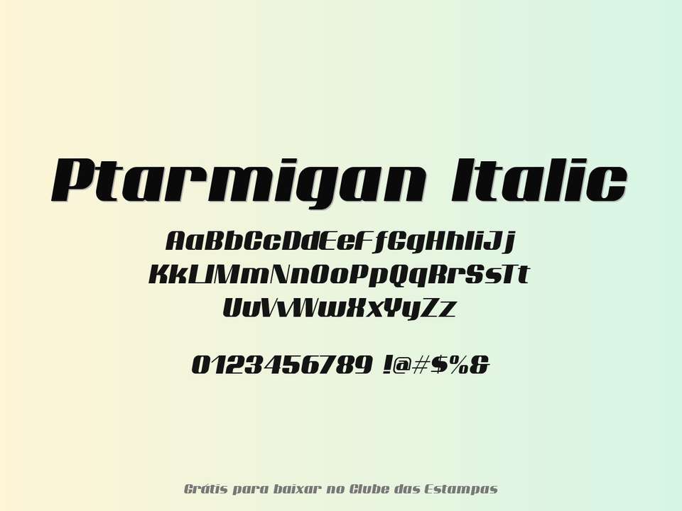 Fonte Ptarmigan Italic Grátis Para Baixar