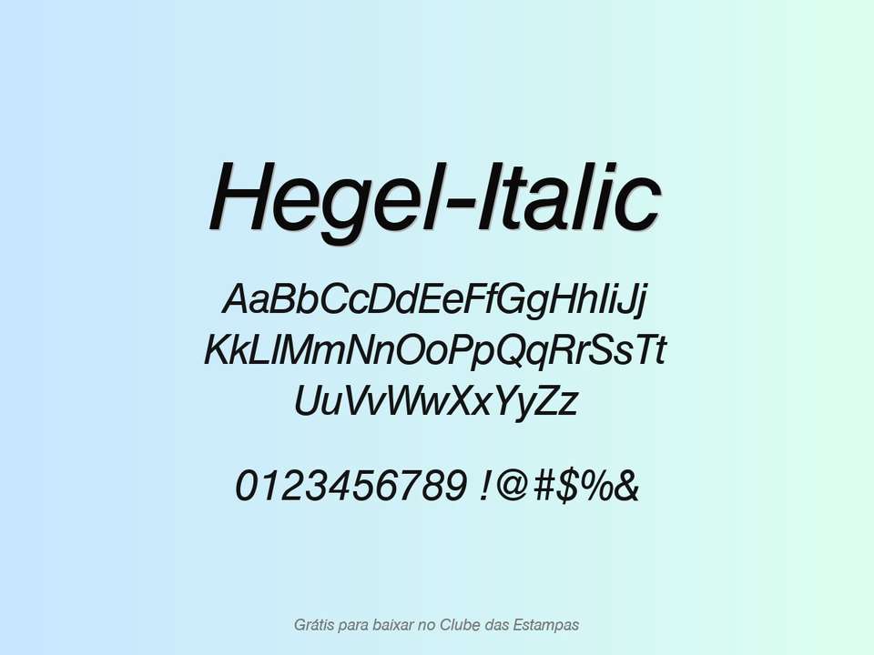 Fonte Hegel Italic Grátis Para Baixar