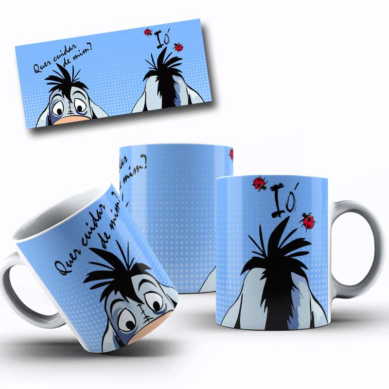 Arte Para Caneca Eeyore, Winnie The Pooh, Cartoon 18