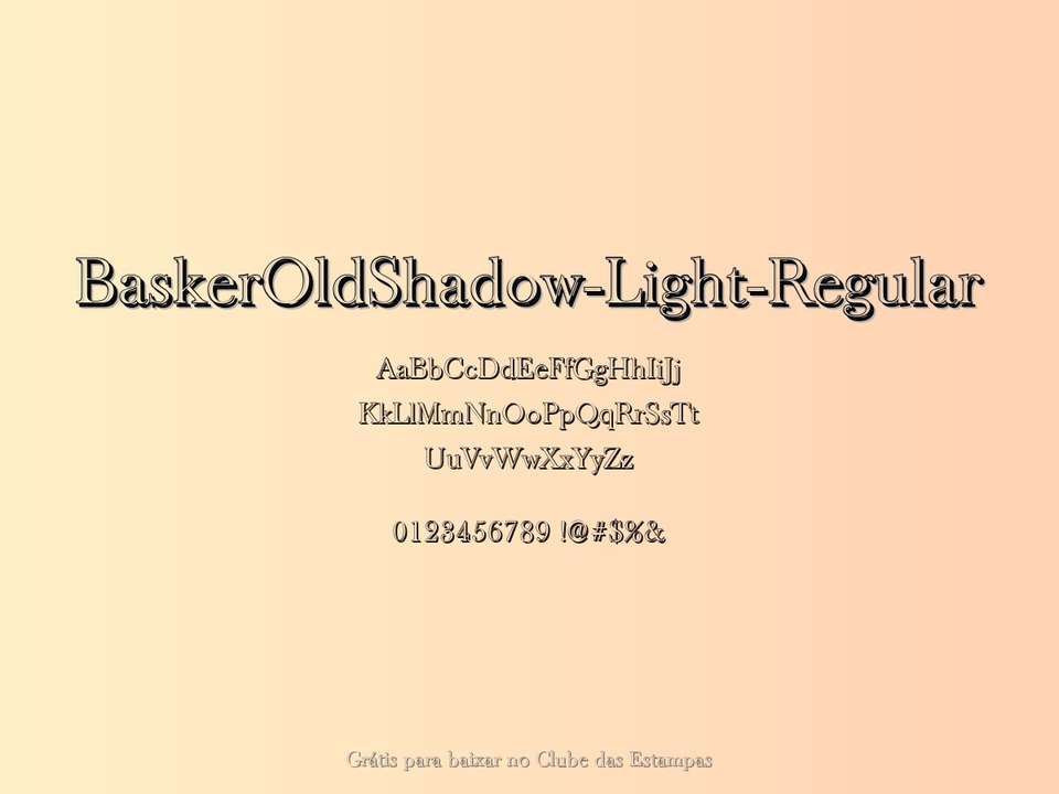 Fonte Baskeroldshadow Light Regular Grátis Para Baixar