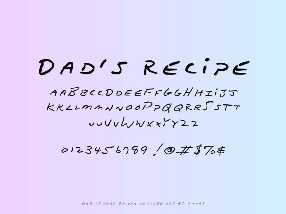 Fonte Dad's Recipe Grátis Para Baixar