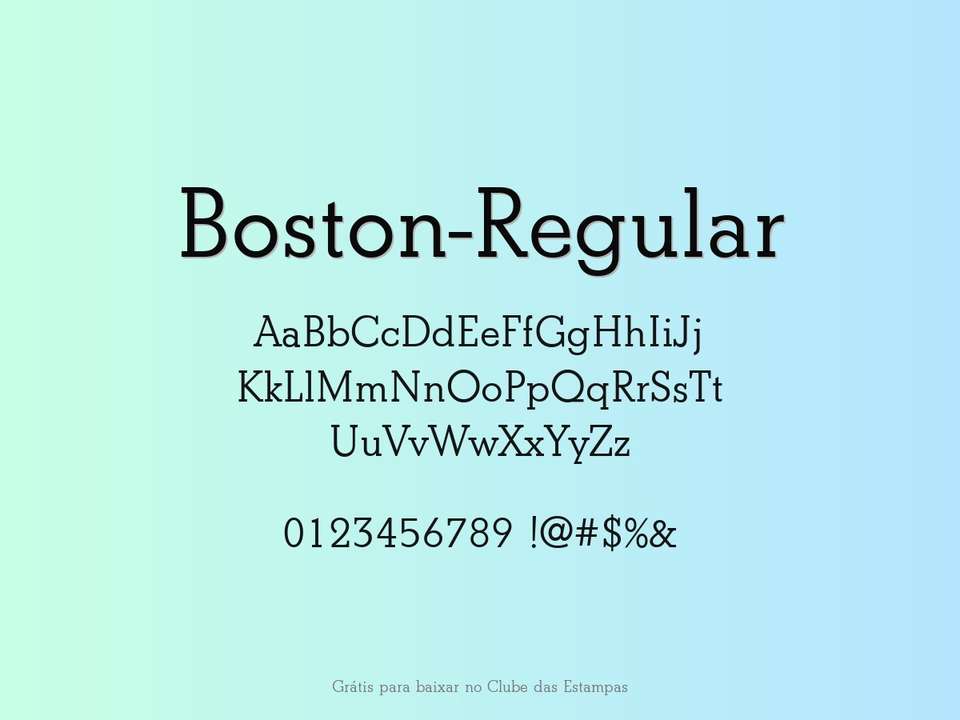 Fonte Boston Regular Grátis Para Baixar