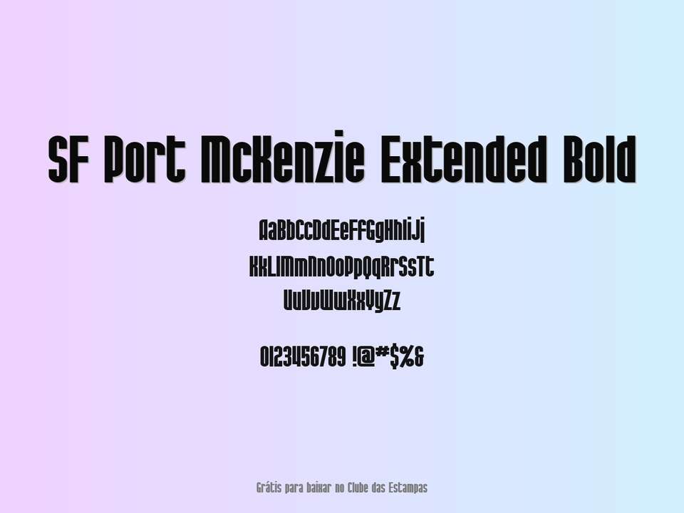Fonte Sf Port Mckenzie Extended Bold Grátis Para Baixar