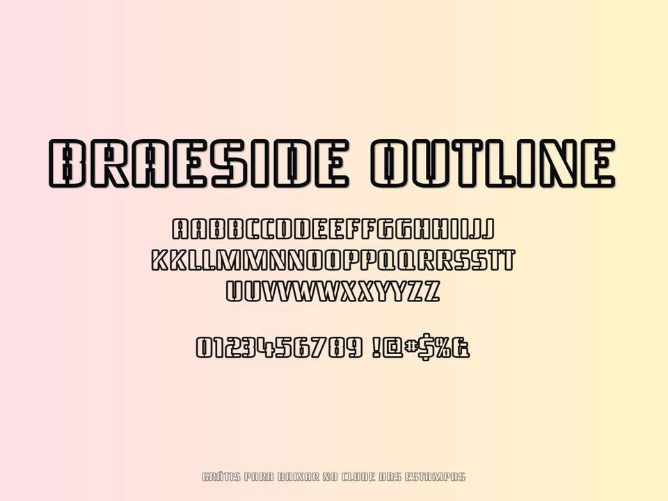 Fonte Braeside Outline Grátis Para Baixar