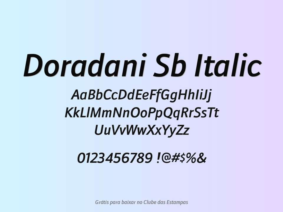 Fonte Doradani Sb Italic Grátis Para Baixar