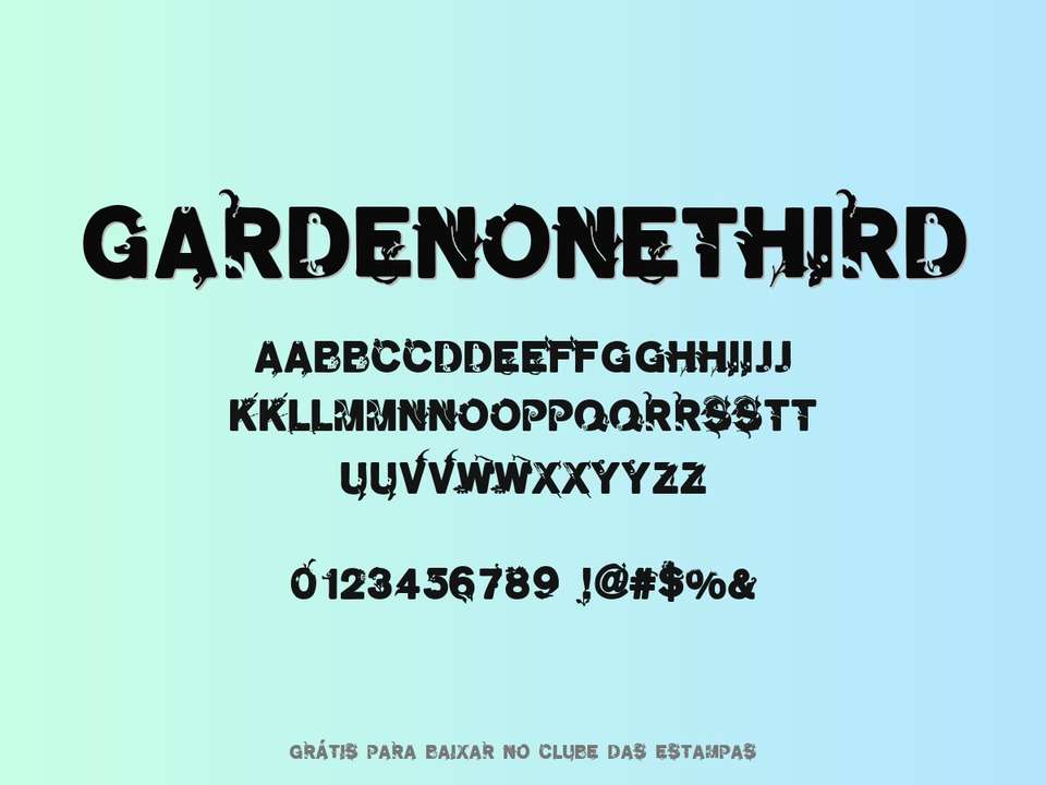 Fonte Gardenonethird Grátis Para Baixar