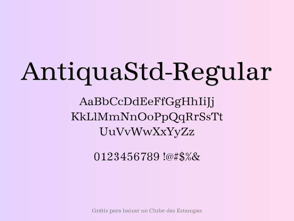 Fonte Antiquastd Regular Grátis Para Baixar