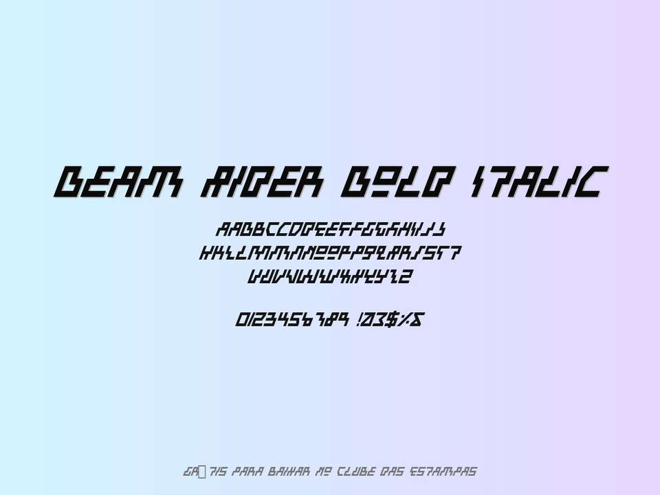 Fonte Beam Rider Bold Italic Grátis Para Baixar