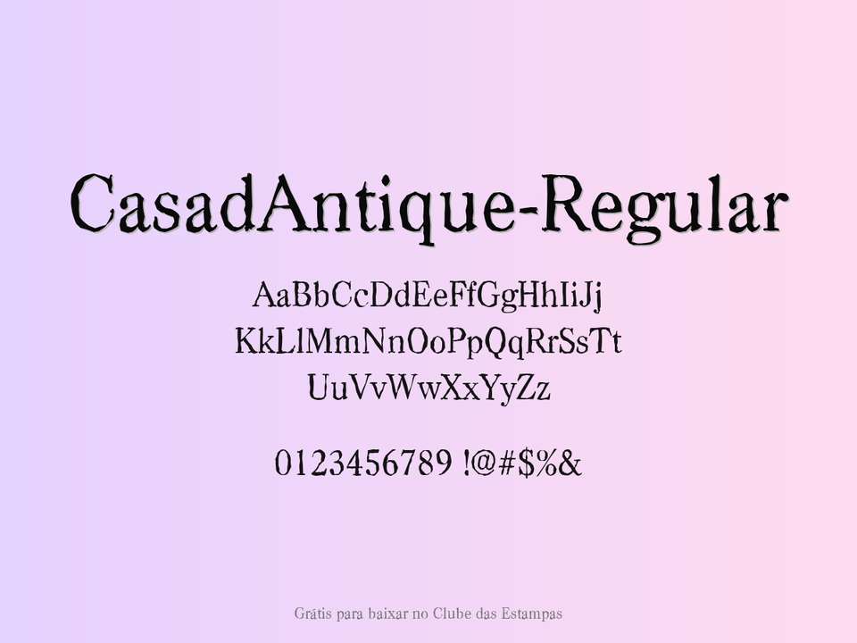 Fonte Casadantique Regular Grátis Para Baixar
