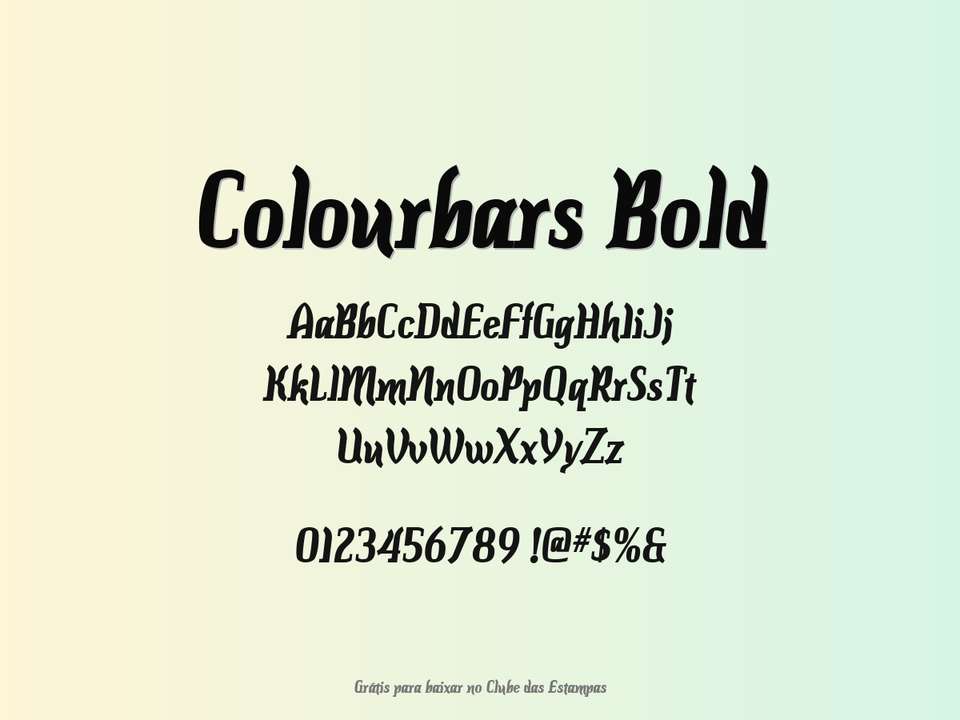 Fonte Colourbars Bold Grátis Para Baixar