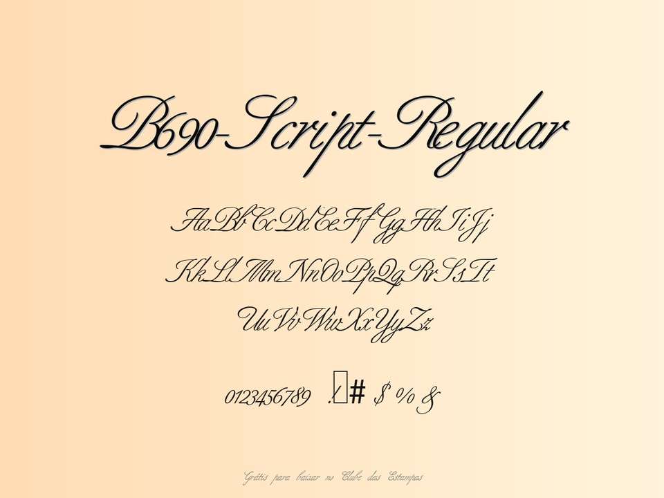 Fonte B690 Script Regular Grátis Para Baixar