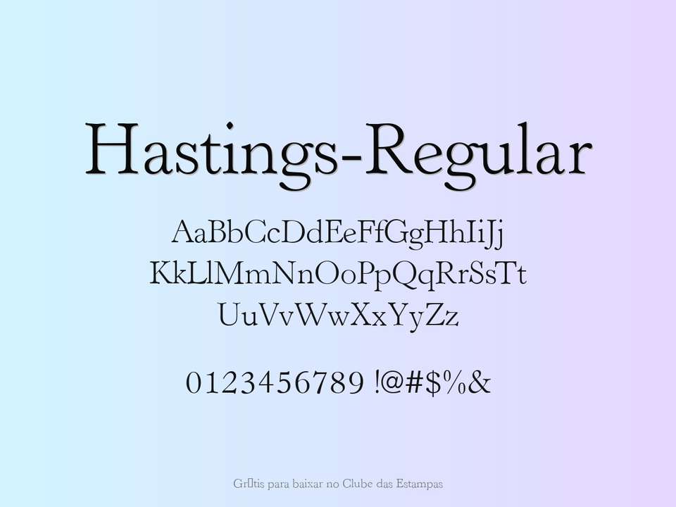Fonte Hastings Regular Grátis Para Baixar