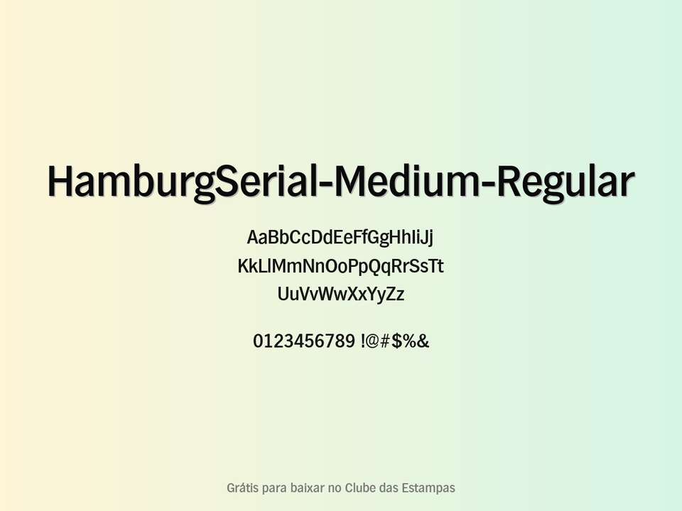 Fonte Hamburgserial Medium Regular Grátis Para Baixar