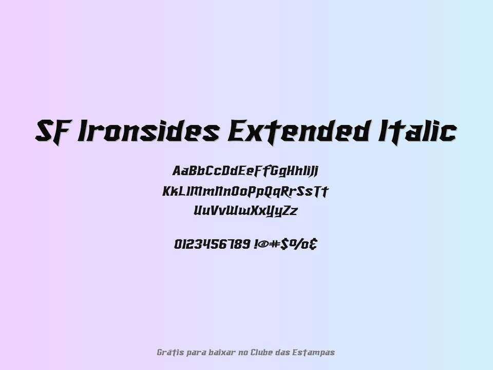 Fonte Sf Ironsides Extended Italic Grátis Para Baixar