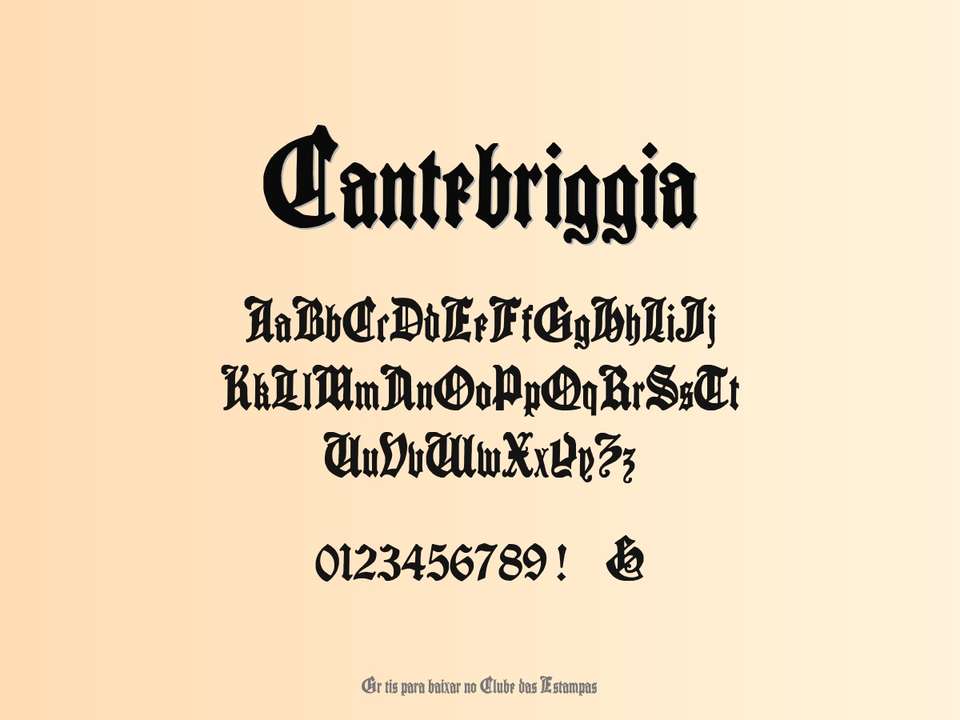 Fonte Cantebriggia Grátis Para Baixar