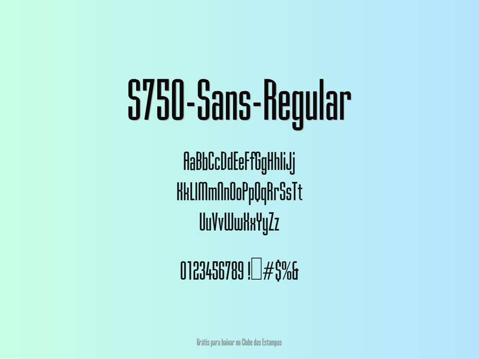 Fonte S750 Sans Regular Grátis Para Baixar
