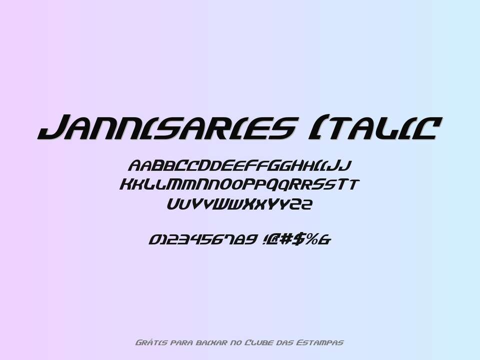 Fonte Jannisaries Italic Grátis Para Baixar