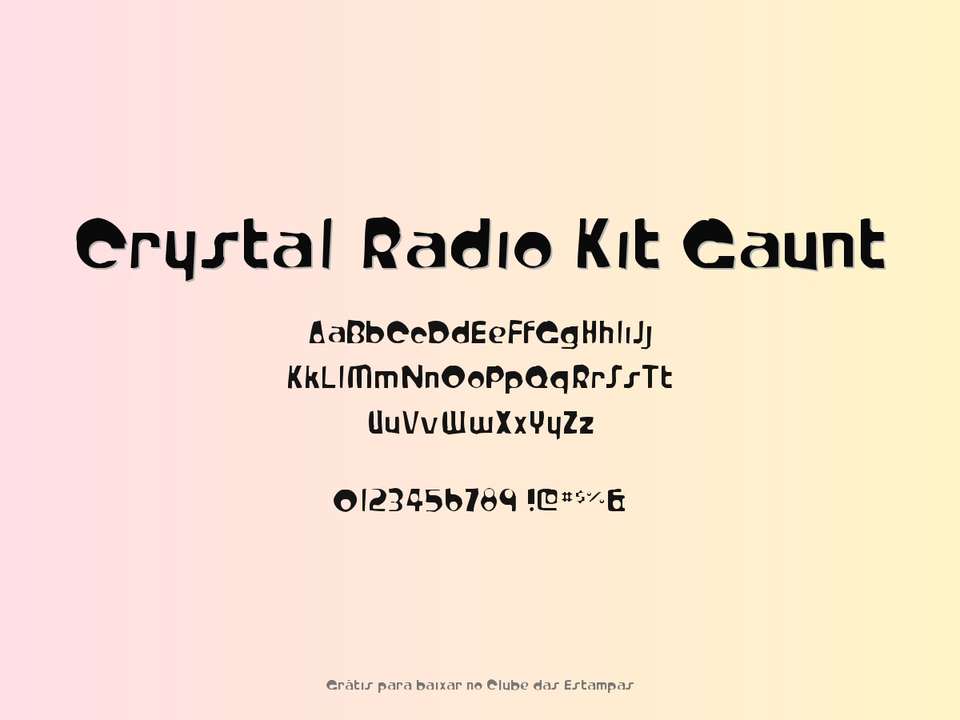 Fonte Crystal Radio Kit Gaunt Grátis Para Baixar