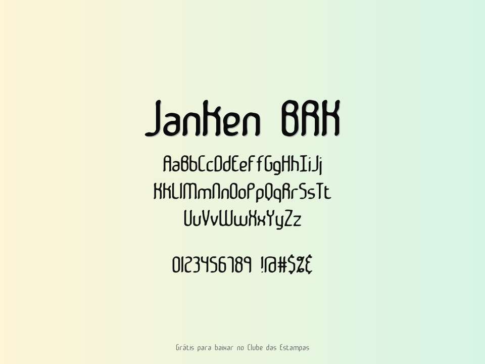 Fonte Janken Brk Grátis Para Baixar