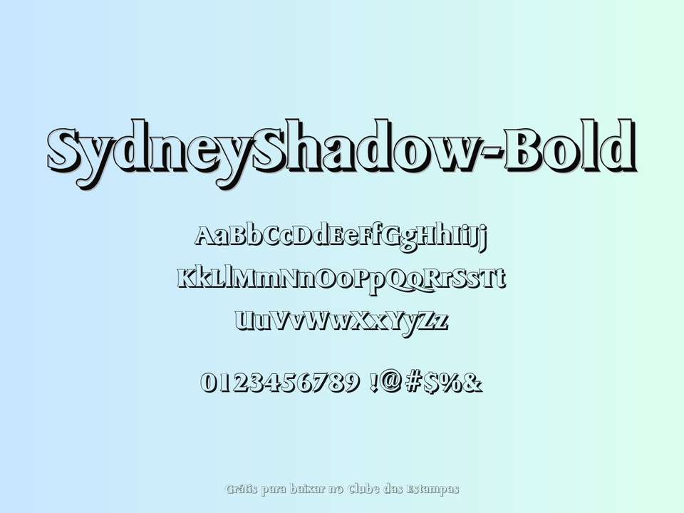 Fonte Sydneyshadow Bold Grátis Para Baixar