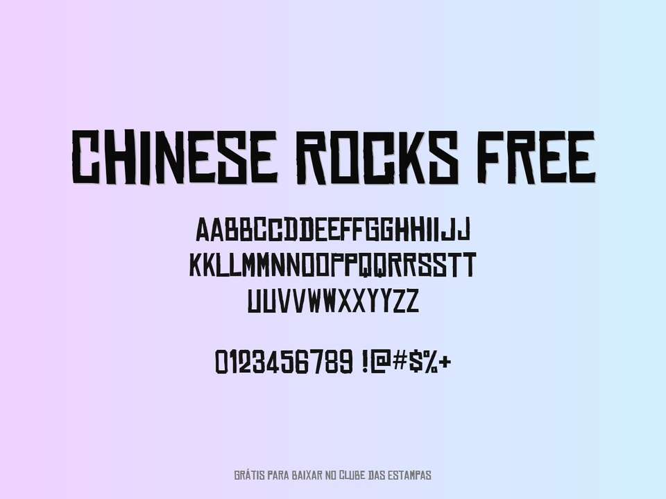 Fonte Chinese Rocks Free Grátis Para Baixar